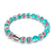Blaugrün x Pink | 925 Sterling Silber | Firefly Glas Liebesarmband